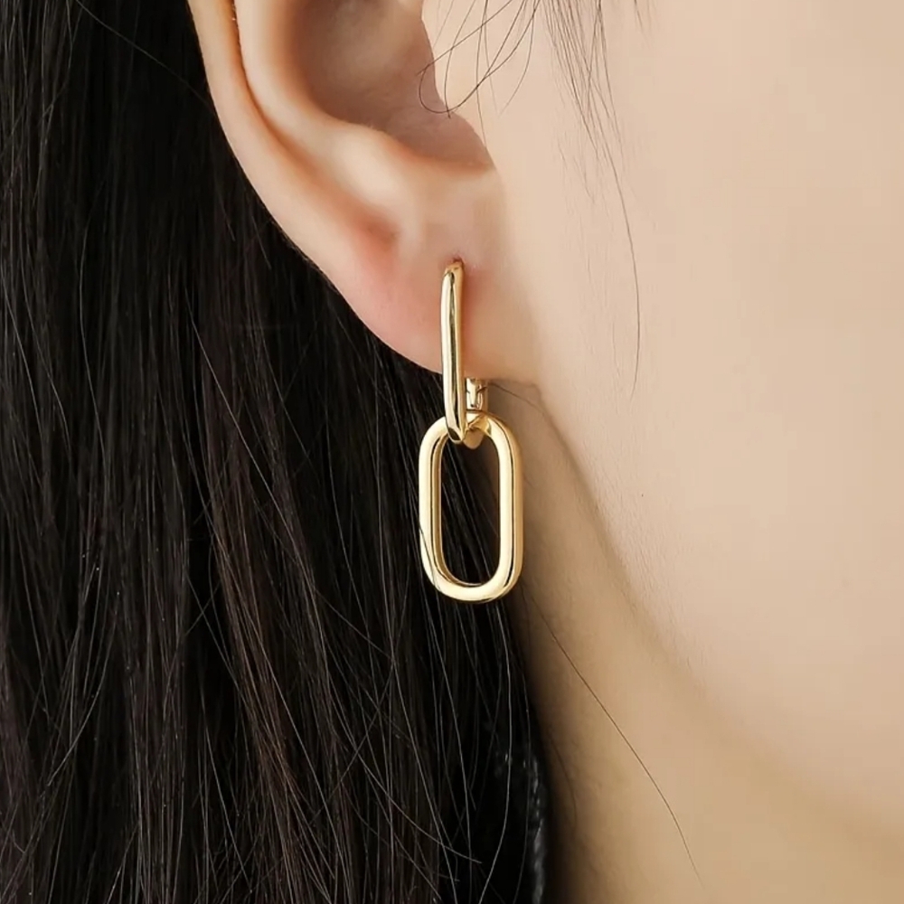 18 KT Gold Over Titanium Hoop Earrings